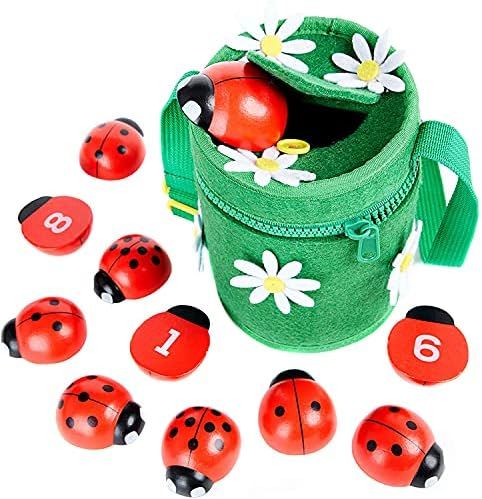 Counting Ladybugs - Montessori Counting Toys for Toddlers - Wooden Educational Learning Toy for G... | Amazon (US)