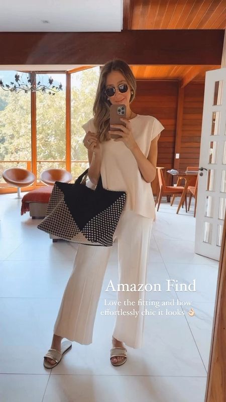 Love how effortless and chic this Amazon set looks 
Runs tts , I am wearing a size small 
I am 5’9” for your reference 

#LTKfindsunder100 #LTKstyletip #LTKtravel