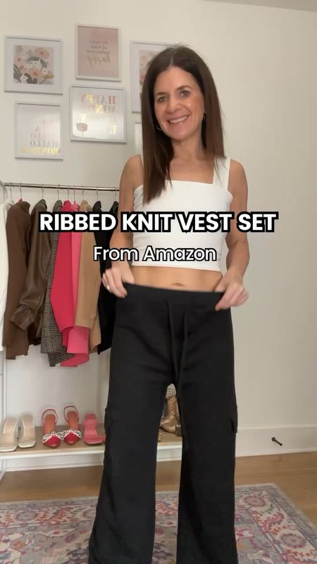 Ribbed knit vest set 

#LTKfindsunder50 #LTKsalealert #LTKstyletip