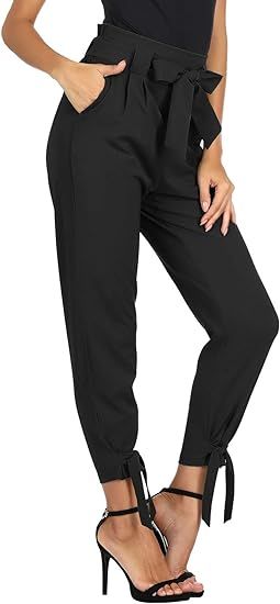 GRACE KARIN Womens Casual High Waist Pencil Pants with Bow-Knot Pockets for Work | Amazon (US)