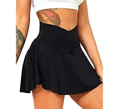 Navneet Women Pleated Tennis Skirt with Pockets Shorts Crossover High Waisted Athletic Golf Skort... | Amazon (US)