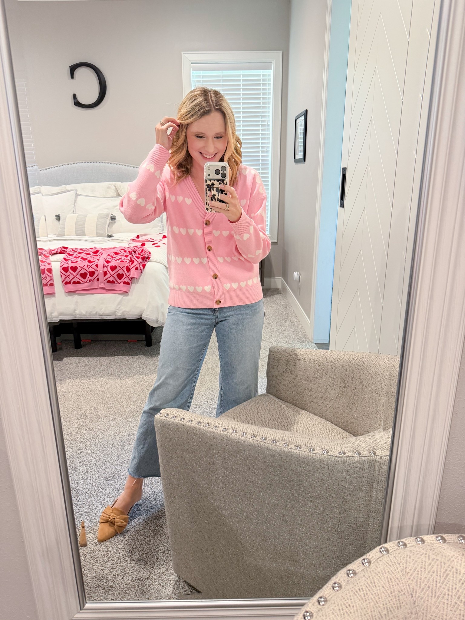 Another Amazon Valentines cardigan! So cute and comfy! 

#LTKgrwm #LTKootd #LTKValentine