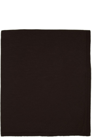 Rick Owens - Brown Knit Classic Scarf | SSENSE