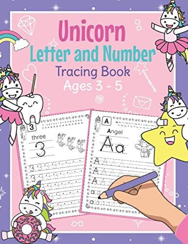 Unicorn Letter and Number Tracing Book Ages 3 - 5: Magical Practice Workbook for Preschoolers | T... | Amazon (US)
