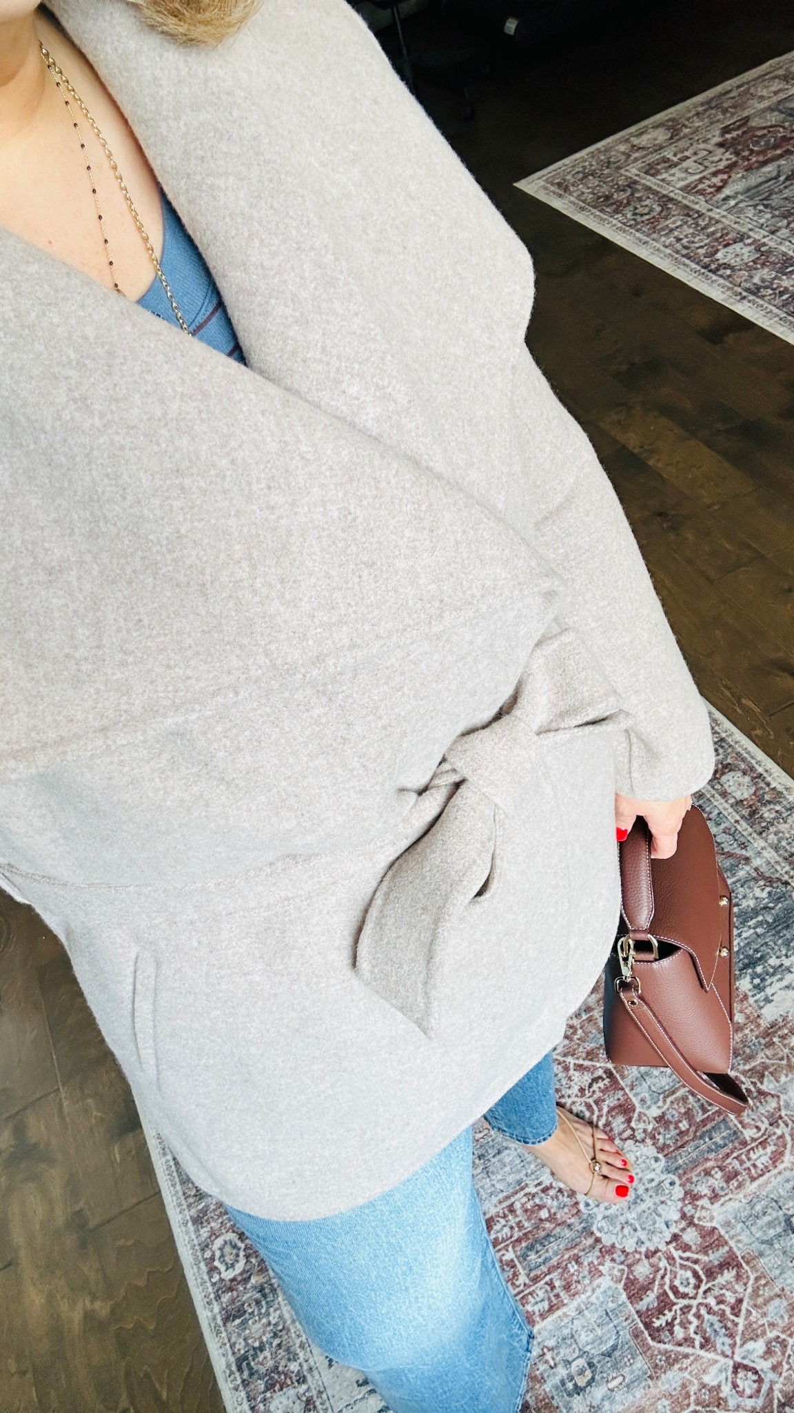 Okay, officially in love with this wrap coat! If you’re into a bit longer of a coat, the offer the exact same coat in a midi length in the same color way! I sized up to an XL in it based on reviews and I’m glad I did! 

#LTKHoliday #LTKOver40 #LTKMidsize