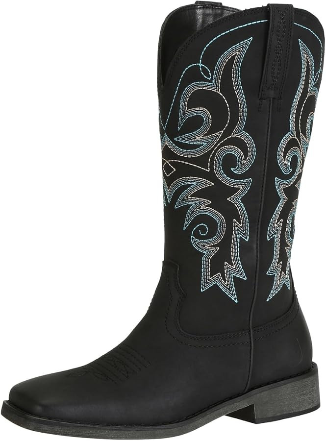 J's.o.l.e Womens Western Square Toe Cowgirl Cowboy Boots Mid Calf | Amazon (US)