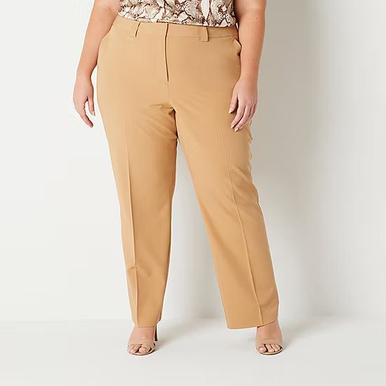 Worthington Plus Womens Modern Straight Trouser | JCPenney