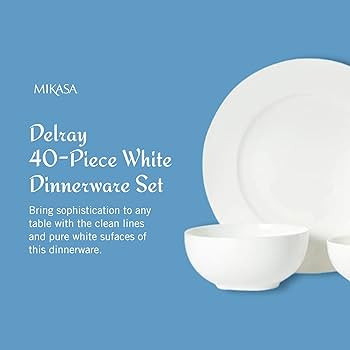 Mikasa 5225580 40 Piece Delray Bone China Dinnerware Set | Amazon (US)