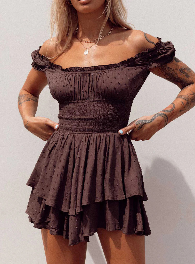 The Love Galore Romper Brown | Princess Polly US