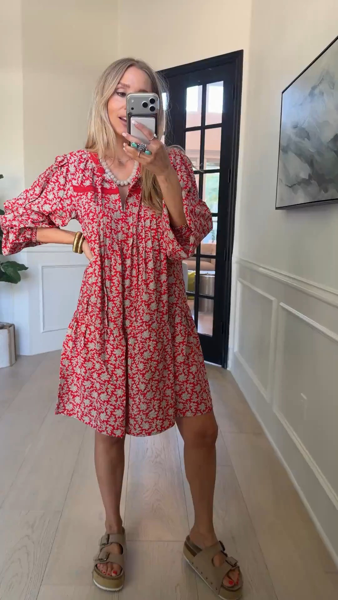 🤍Walmart is winning with this under $30 dress! The pattern and details are everything ✨