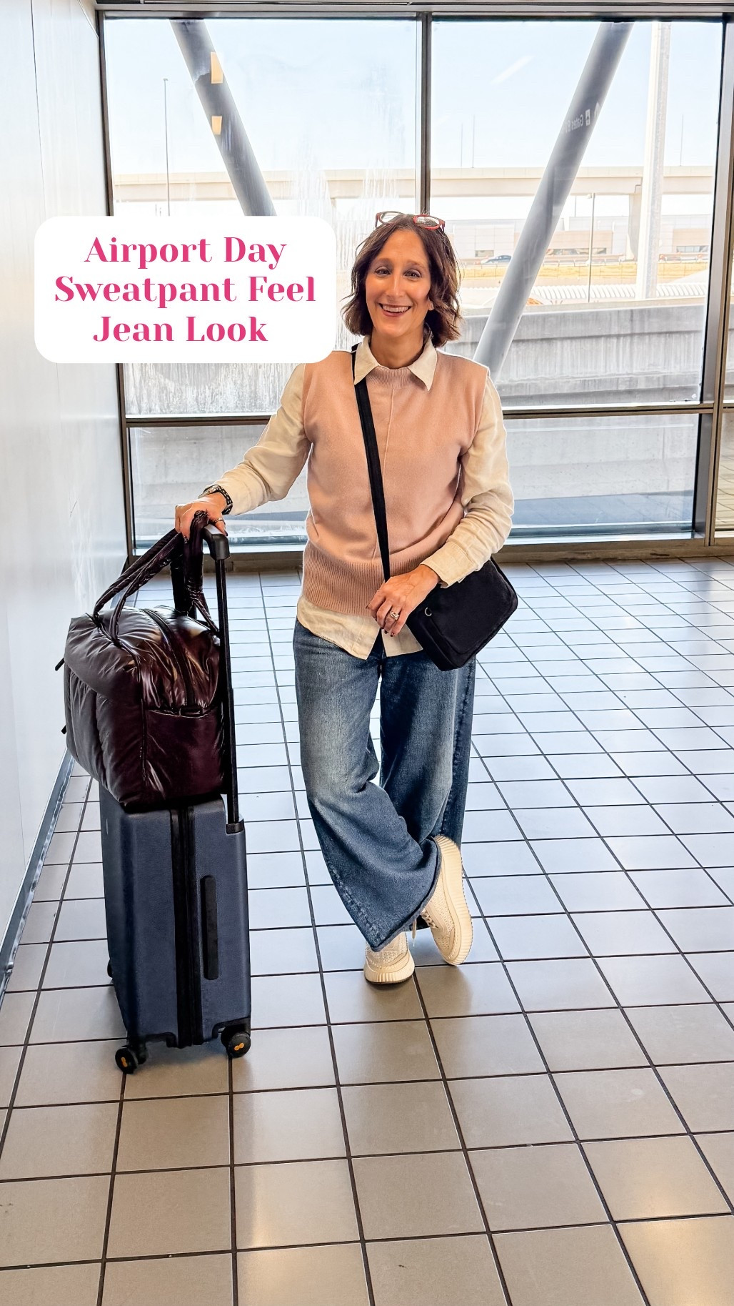 Airport Day:: These jeans feel like wearing sweatpants, but can dress them up so easily. Wearing smalls and 26

#LTKPetite #LTKTravel
