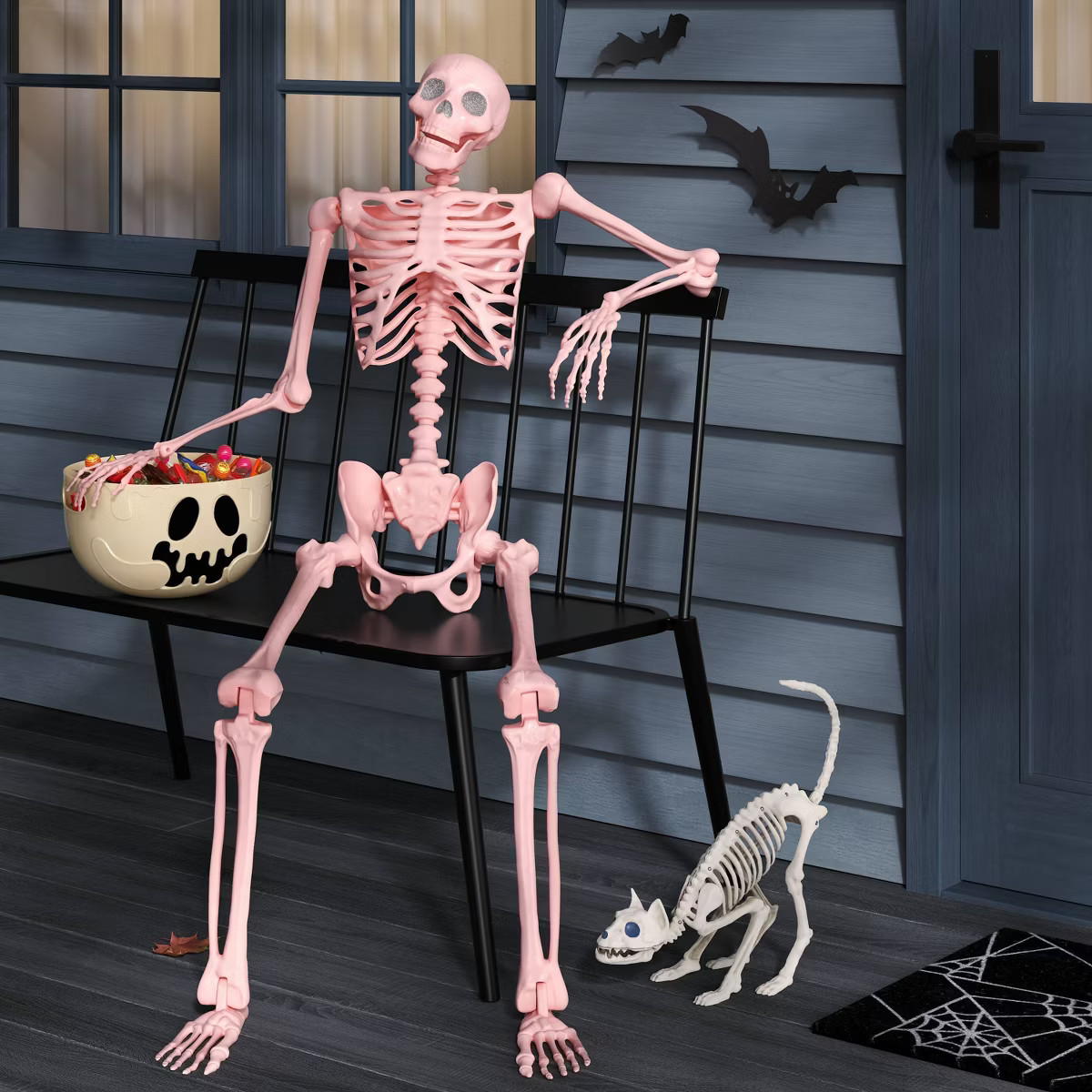 60" Poseable Skeleton Halloween Decorative Prop Blush Pink - Hyde and EEK! Boutique™ | Target