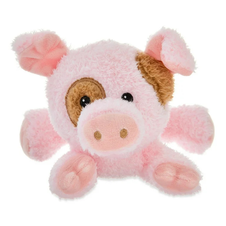 Small Lying Pig Plush, Pink and Brown, 6", Easter by Way To Celebrate | Walmart (US)