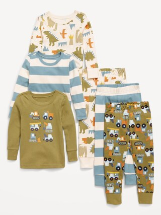 Snug-Fit Printed Pajama 6-Piece for Toddler & Baby | Old Navy (US)