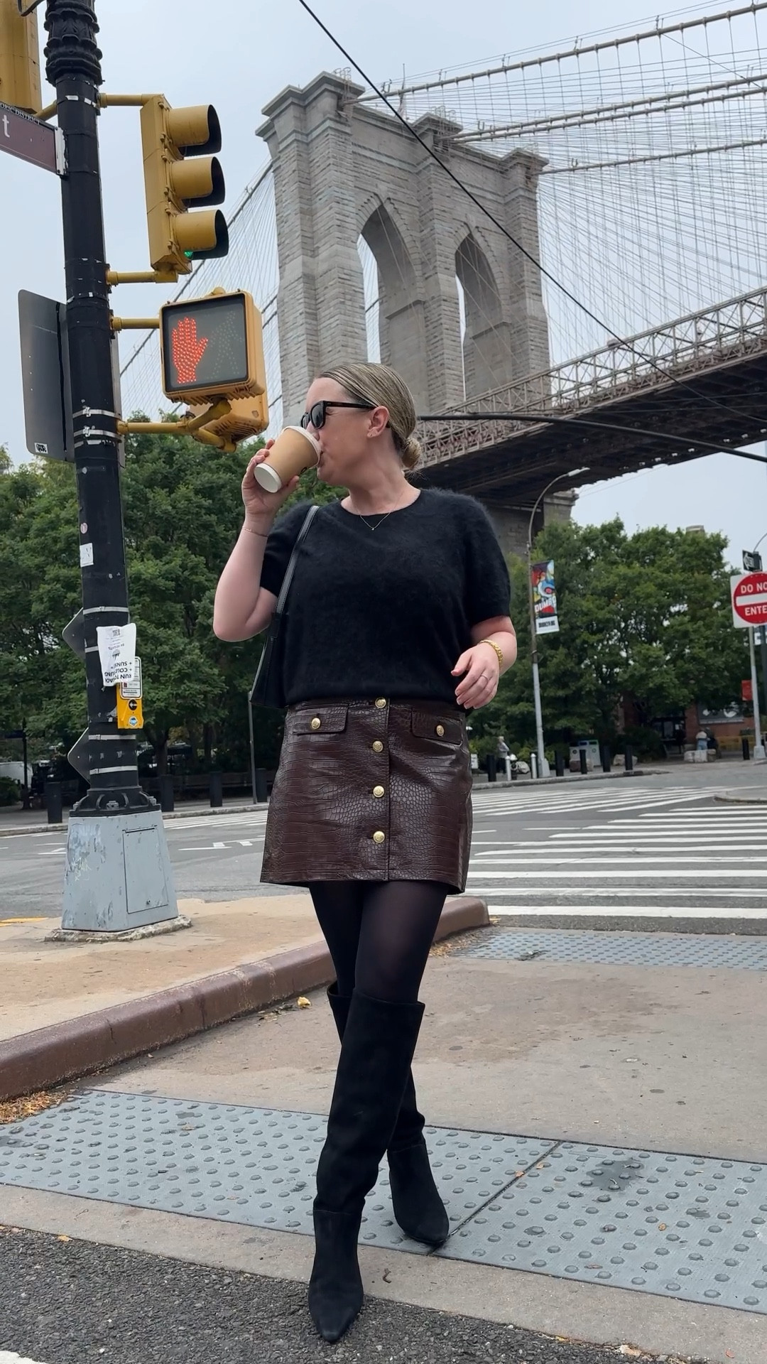 J.crew fall look
Faux leather skirt
Brushed cashmere shirt
Knee high suede boots
Fall look


#LTKSeasonal