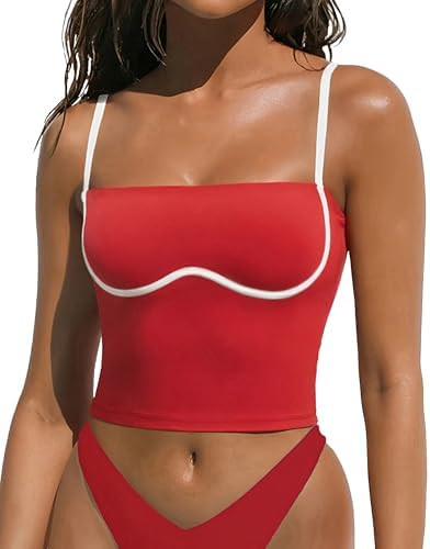 OMKAGI Womens Workout Tank Tops Adjustable Strap Longline Sports Bra Padded Sleeveless Top | Amazon (US)