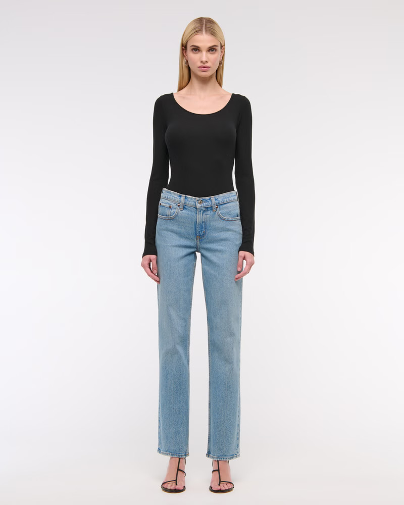 Mid Rise 90s Straight Jean | Abercrombie & Fitch (US)