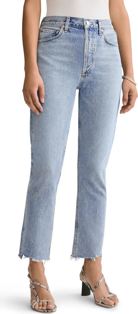 AGOLDE Riley High Waist Step Hem Jeans | Nordstrom | Nordstrom