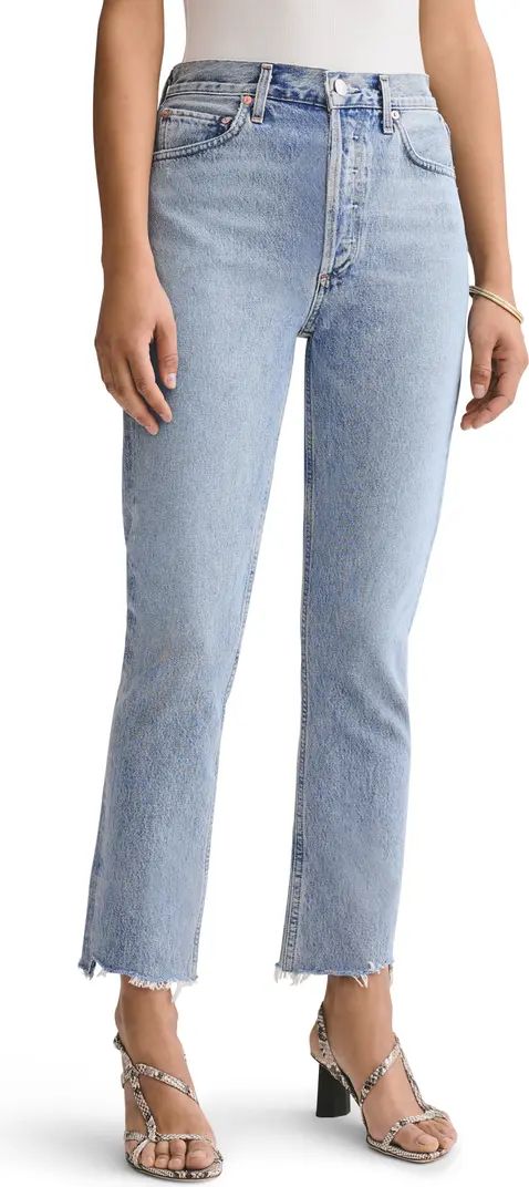 AGOLDE Riley High Waist Step Hem Jeans | Nordstrom | Nordstrom