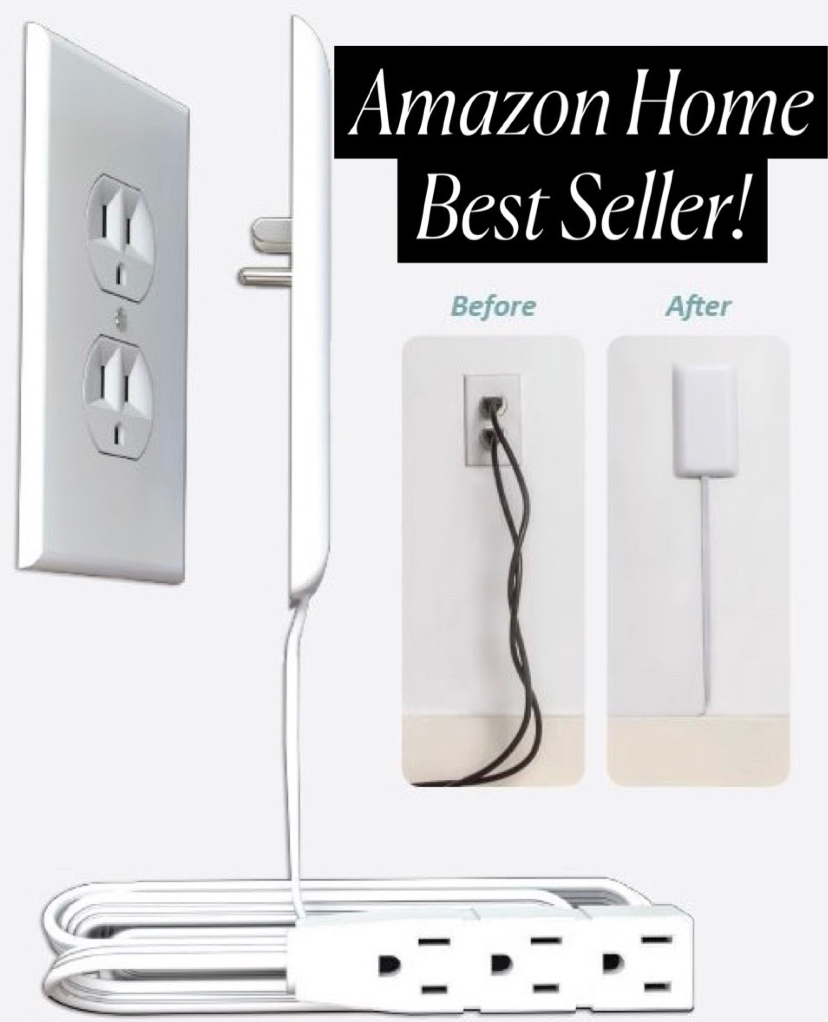 Sleek Socket Ultra-Thin Outlet Concealer with Cord
Concealer Kit, 3 Outlet, 3-Foot Cord, Universal Size (Ideal for Kitchens & Bathrooms)

Amazon Home Find, Amazon Best Seller! #Itkstyletip #Itkseasonal #Itksalealert #Itkunder50 #LTKfind #LTKamazon #LTKwinter winter shoes amazon faves winter dresses travel finds Amazon favs 
#LTKhome