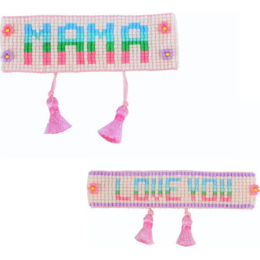HART | Mommy & Me Bracelet Set: Mama + Love You (Multicolor, One Size) | Maisonette | Maisonette