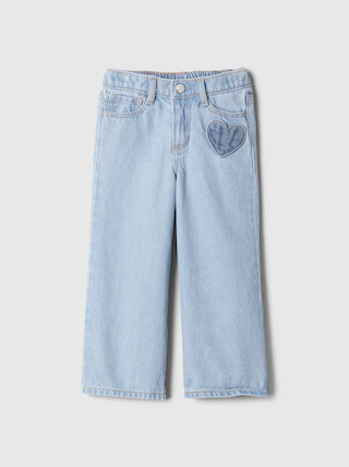babyGap Heart Wide-Leg Pull-On Jeans | Gap Factory