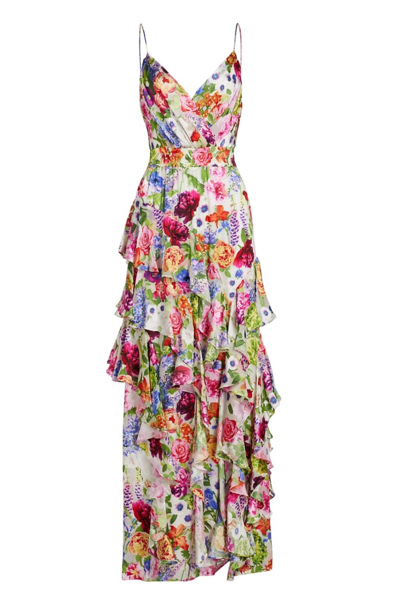 ALICE + OLIVIA 
Hayden Ruffled Floral Maxi Dress

Decorated with pretty blooms, Alice + Olivia's Hayden maxi dress features a V-neck, spaghetti straps, and a ruffled skirt.
V-neck
Spaghetti straps
Smocked waistband
Pulls over
67% viscose 33% silk
Dry clean
Imported
SIZE & FIT
About 60" from shoulder to hem
Model measurements: 5'11" tall
Model is wearing a US size Small

#LTKSeasonal #LTKFind #LTKU