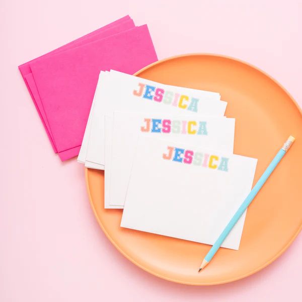 Varsity Letter Personalized Stationery | Joy Creative Shop