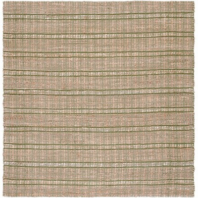 Natural Fiber NFB656 Flat Weave Indoor Area Rug - Green/Natural - 6'6"x6'6" - Safavieh | Target