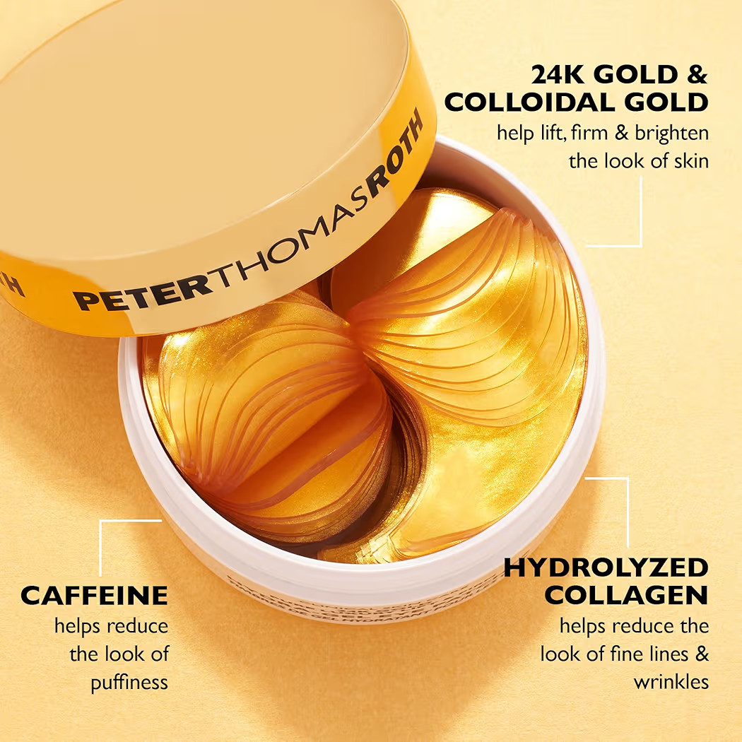 Peter Thomas Roth | 24K Gold Pure Luxury Lift & Firm Hydra-Gel Eye Patches | Anti-Aging Under-Eye... | Amazon (US)