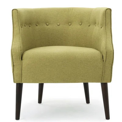 Stylish Button Fabric Club Chair With Tapered Legs, 28.32”w X 27.05”d 30.13”h Chic Tufting, | Wayfair North America