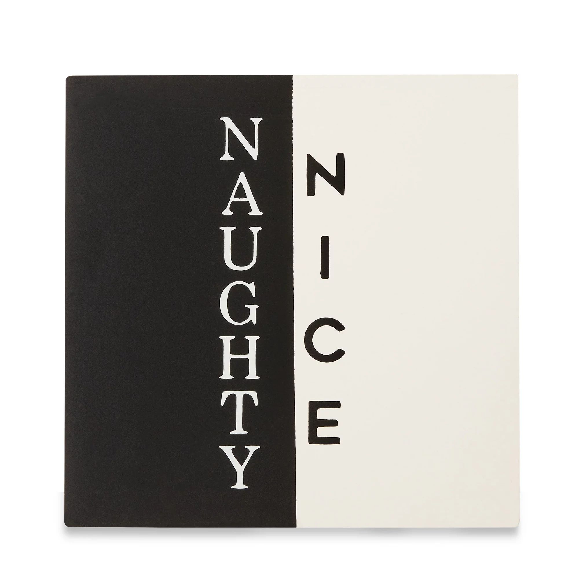 Holiday Time Black & White "Naughty / Nice" Wooden Block Accent Tabletop Décor, 7" Wide x 7" Hei... | Walmart (US)