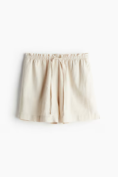 H & M - Linen-blend Shorts - Beige | H&M (US + CA)