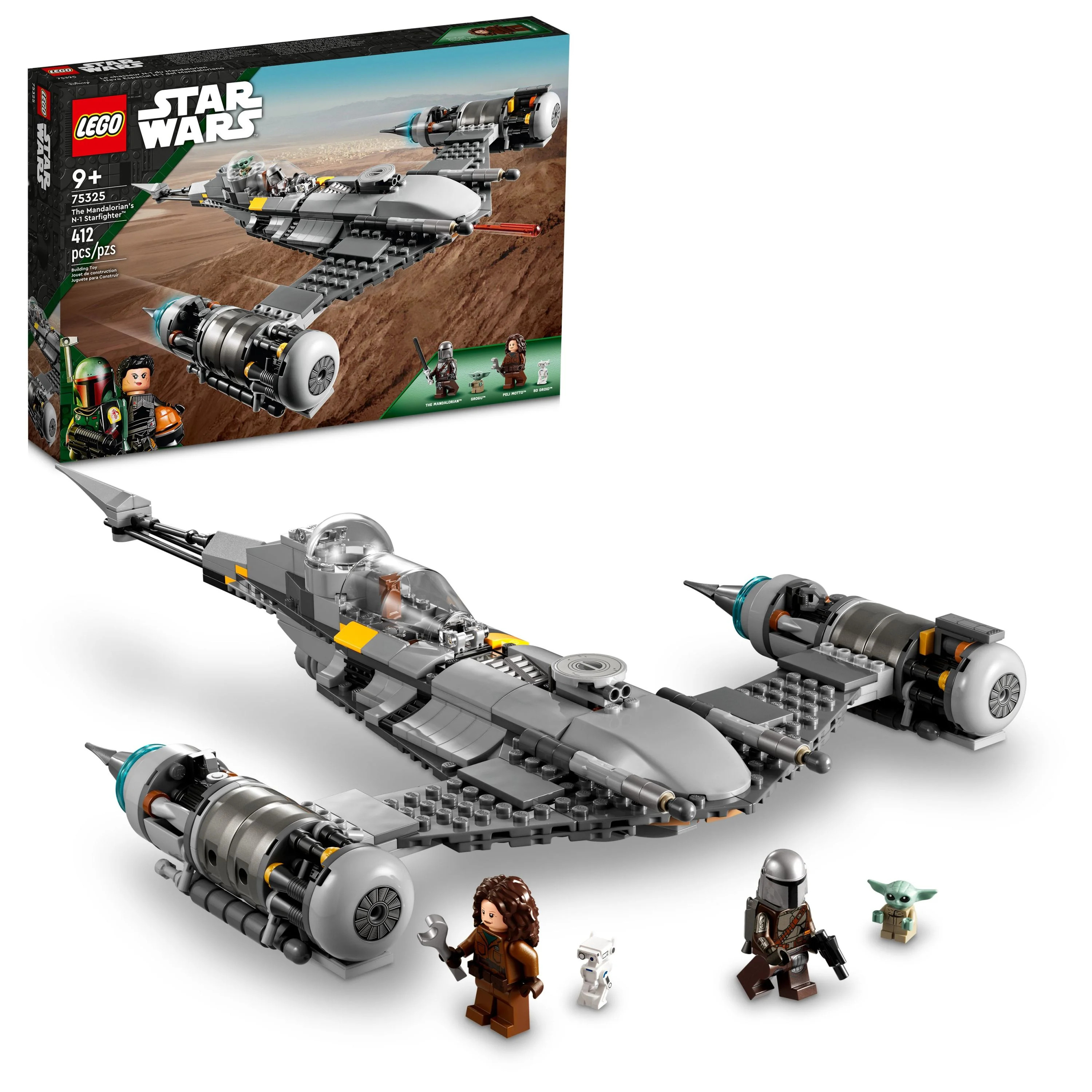 LEGO Star Wars The Mandalorian's N-1 Starfighter 75325 Building Toy, The Book of Boba Fett, Birth... | Walmart (US)