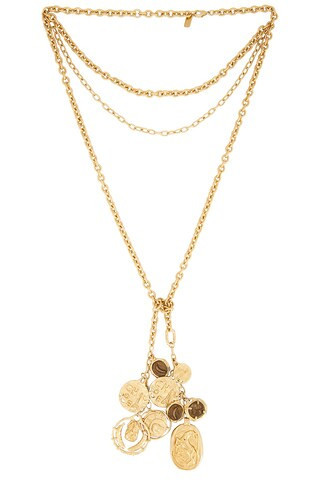 Chloe Pendant Necklace in Metallic Gold | FWRD 