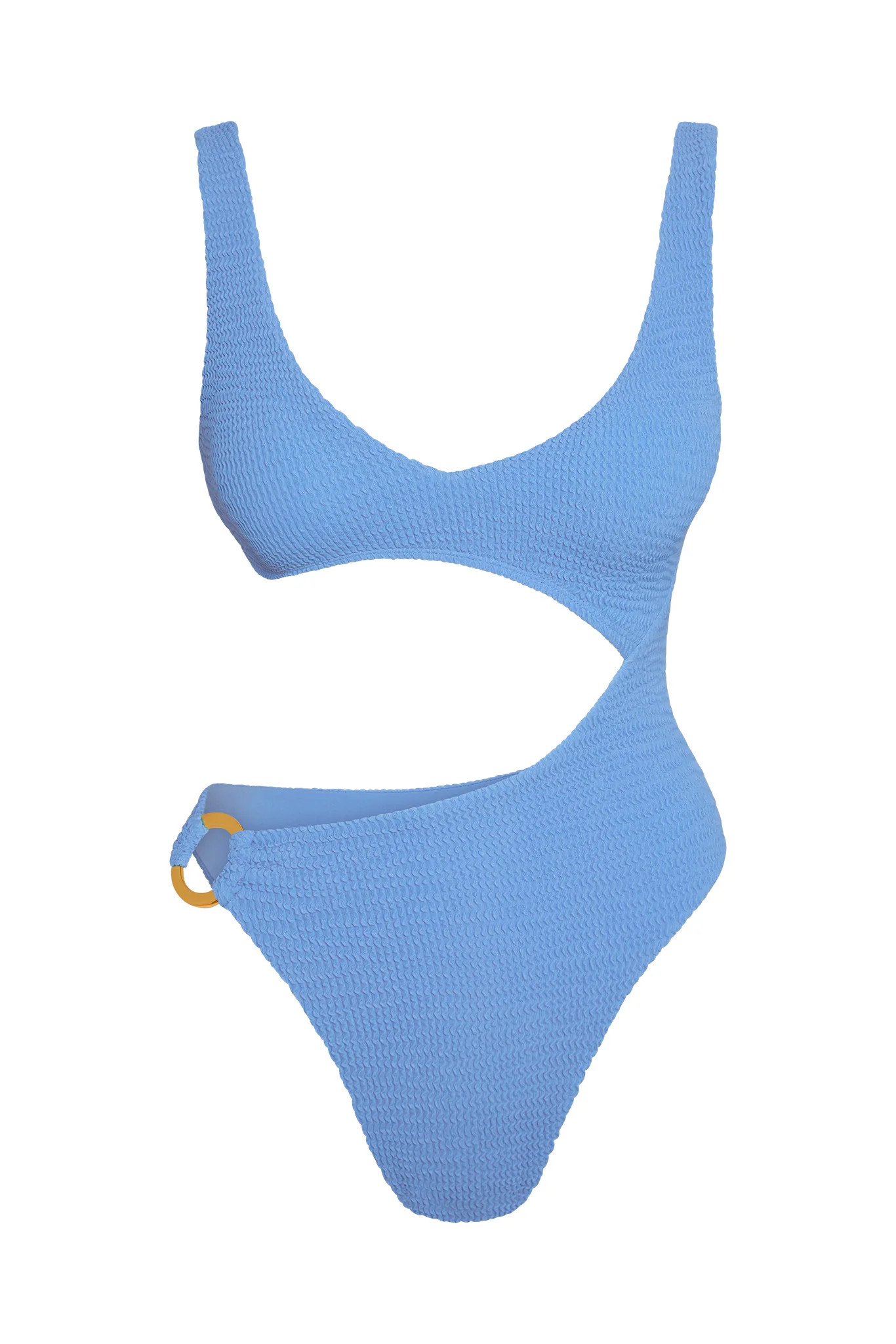 St. Barth's One Piece - Azure Crinkle | Monday Swimwear