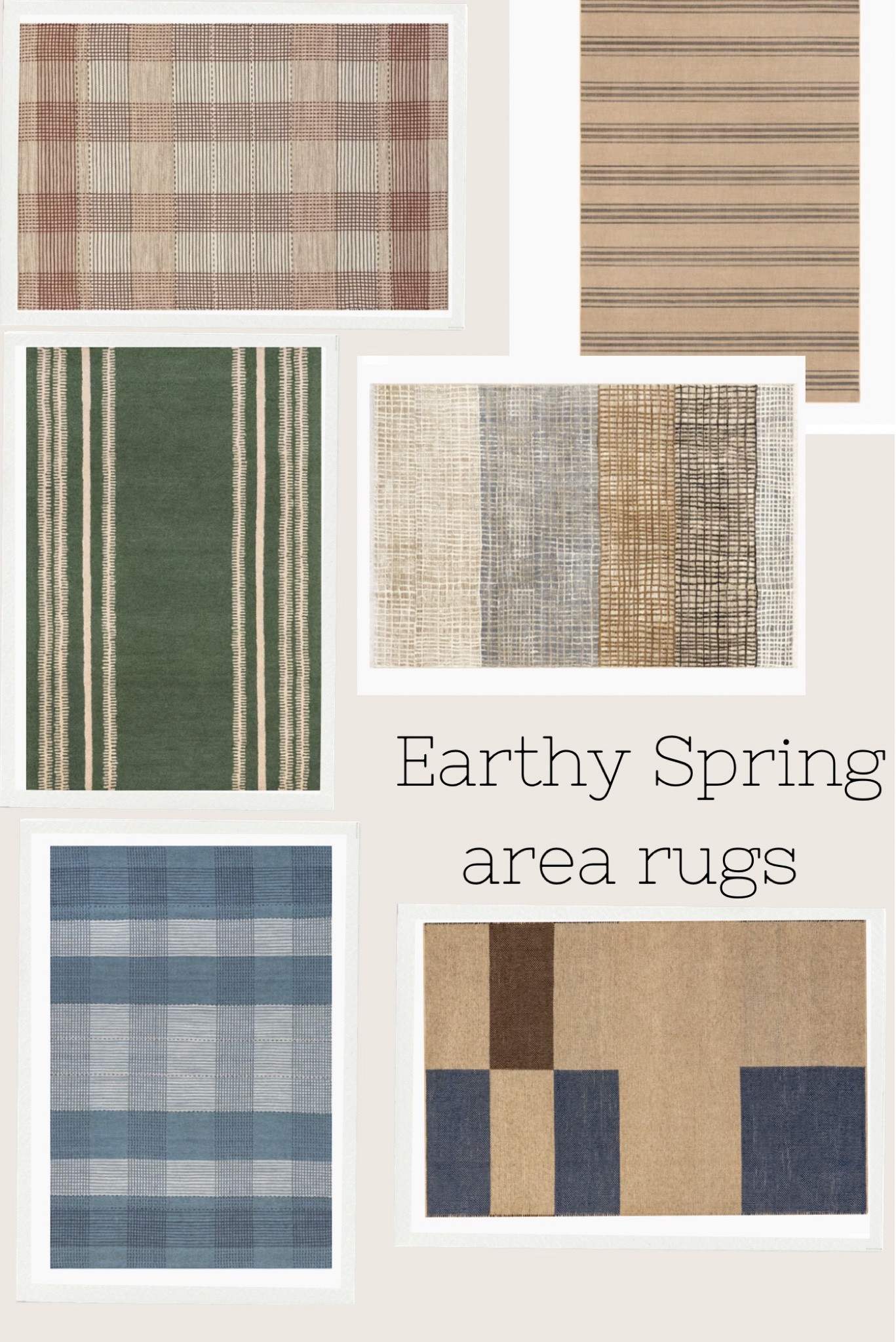 New collection of spring rugs on sale! Plaids, stripes, geometrics - earthy tones with transitional patterns 

#LTKhome #LTKsalealert #LTKSpringSale
