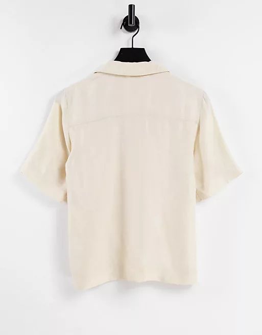 & Other Stories super soft short cupro sleeve shirt in beige - part of a set | ASOS (Global)