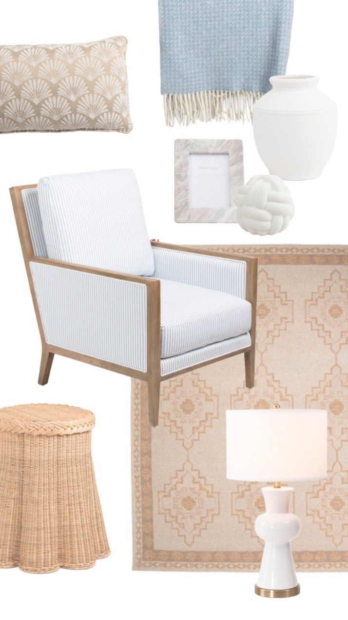Transitional-Coastal Home Decor Updates ✨
These pieces are great for a spring update or for that fresh, coastal look year-round!
#accentchair #stripes #arearug #raffia #rattan #tablelamp #throwpillow #armchair #throwblanket

#LTKHome #LTKSeasonal