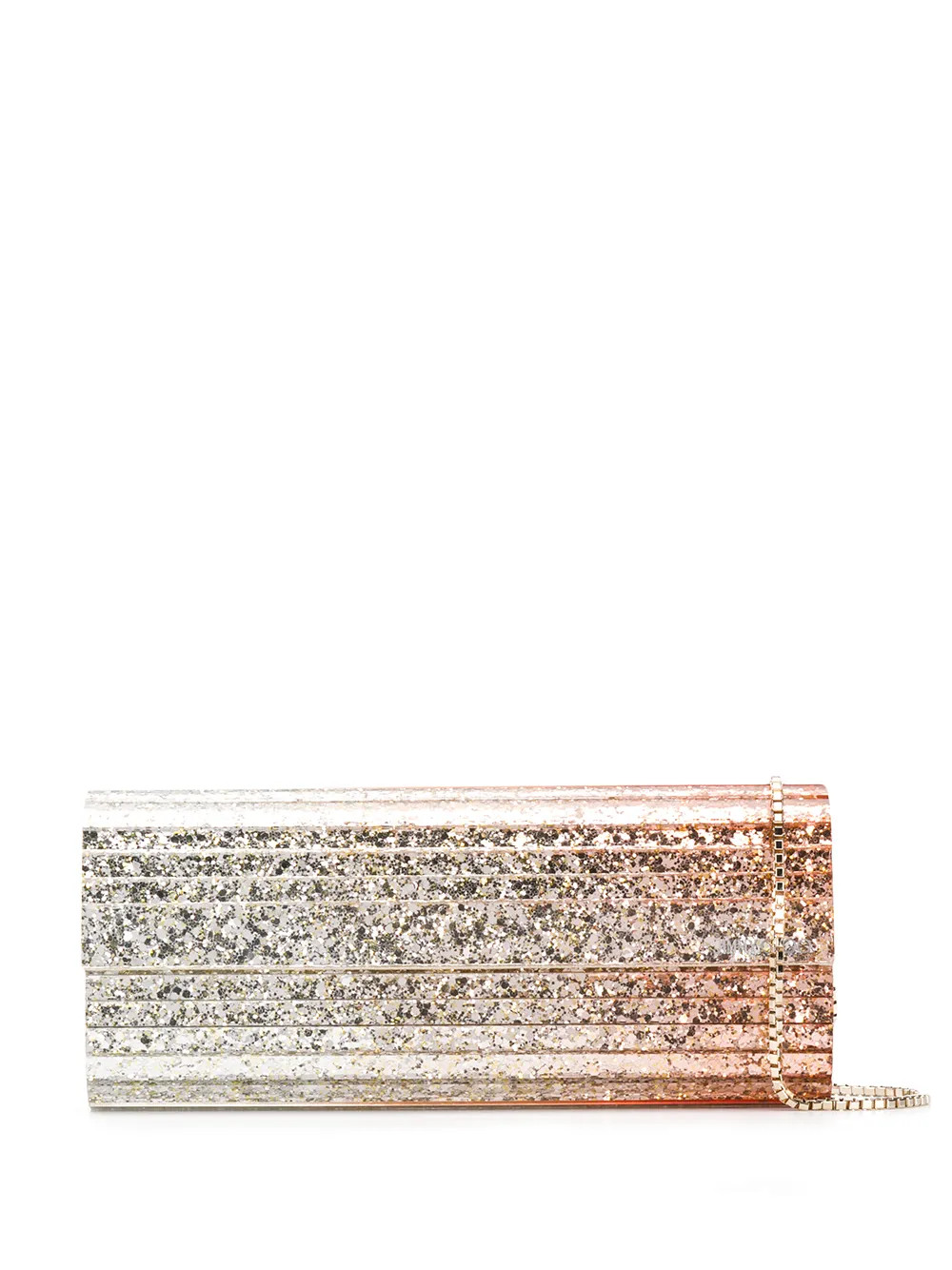 Jimmy Choo Sweetie glitter clutch - Gold | Farfetch Global