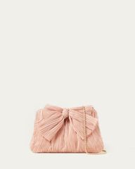 Rayne Peach Bow Clutch | Loeffler Randall