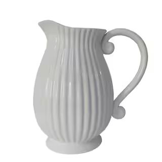 10" White Ceramic Pitcher Vase by Ashland® | Michaels Stores