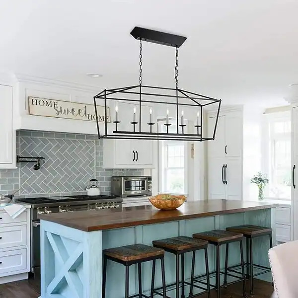 6 - Light Dimmable Lantern Square / Rectangle Chandelier - N/A | Bed Bath & Beyond