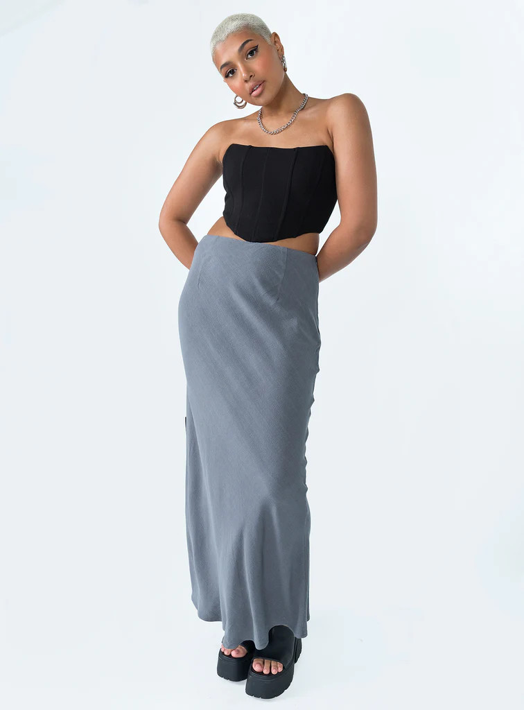 Jodie Maxi Skirt Grey | Princess Polly US