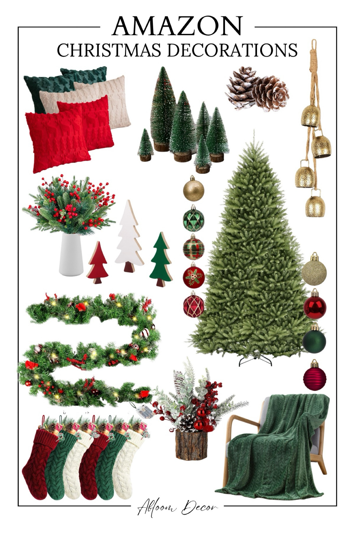 I love these traditional red and green Christmas decorations!

#LTKHome #LTKSeasonal