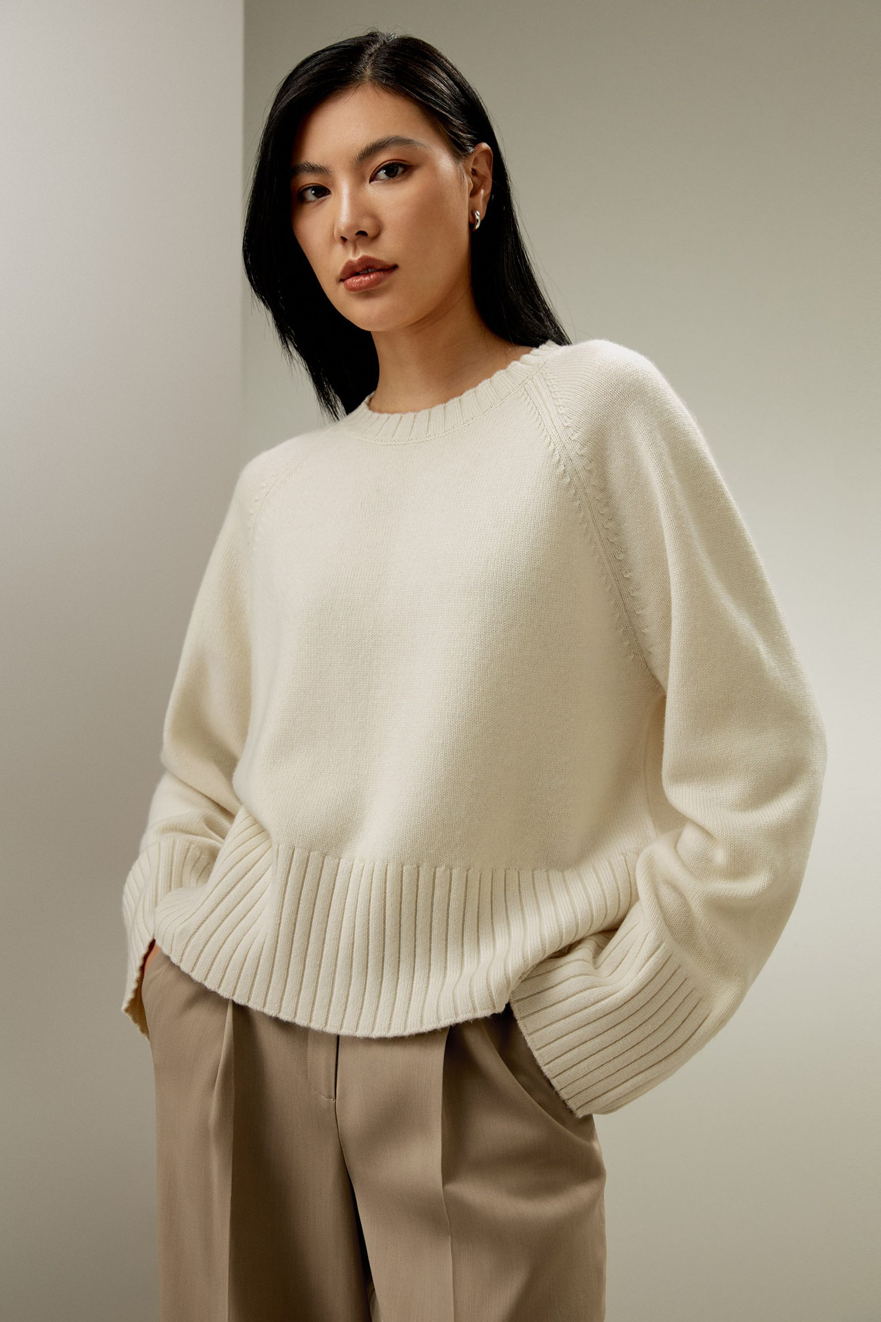 Oversized Gelato Wool-Blend Sweater | LilySilk