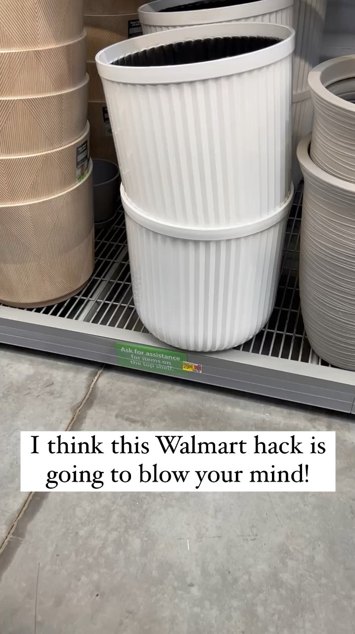 $35 storage side table made from better homes and gardens planter and pizza pan! Behr classic noir spray paint is the perfect color to match the top. I use ours to store blankets in, and in our outdoor spaces to hold towels, sunscreen, bug spray, etc. DIY decor from Walmart home 

#LTKStyleTip #LTKHome #LTKFindsUnder50