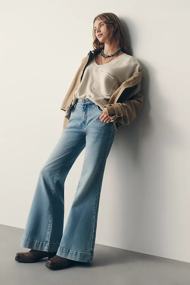 Retro High-Rise Flare Jeans | Anthropologie (US)