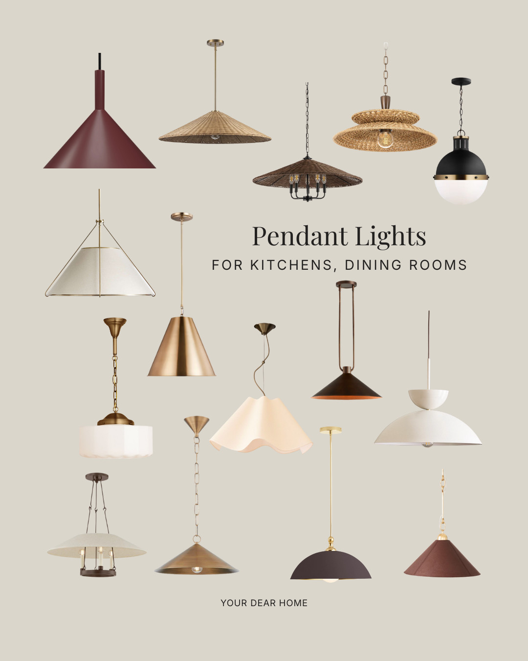 Pendant lights are both functional and decorative. They work great as task lighting over kitchen islands and dining tables, but they also add so much character to the space. I love using them to break up all the cabinetry in kitchens! 

 #LTKHome