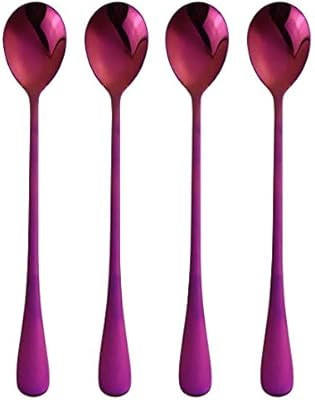 NAWOVAO 7.4 Inch Long Handle Iced Tea Spoon, Coffee Spoon, Ice Cream Spoon, Stainless Steel Teapo... | Amazon (US)